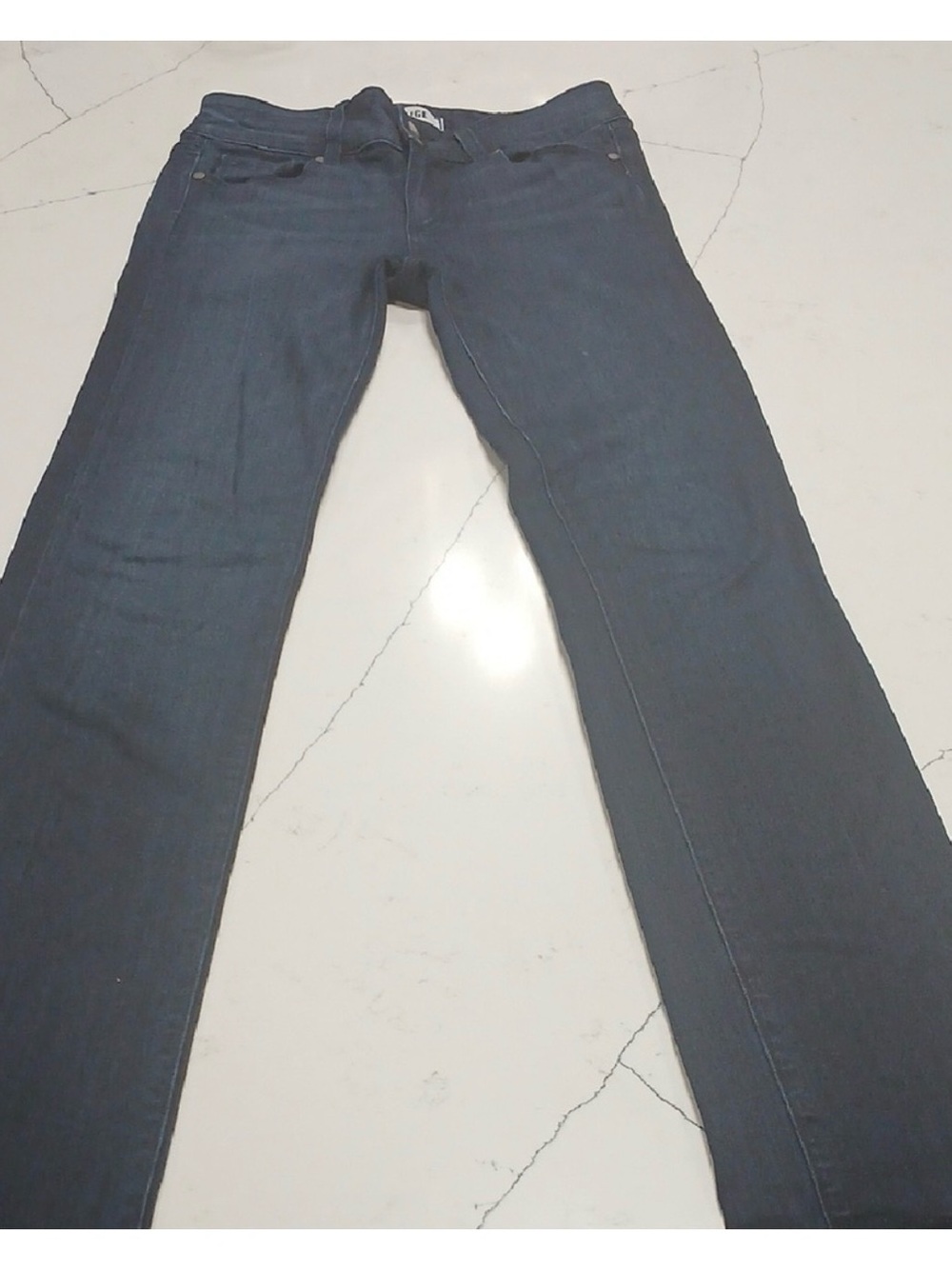 Womens Blue Denim Jeans By Paige, Sz 27, Straight Cut , Long Leg, Stretch